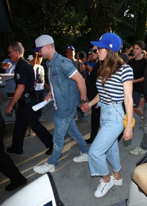 Jessica Biel and Justin Timberlake - Arriving to The World Series at Dodger Stadium in LA
